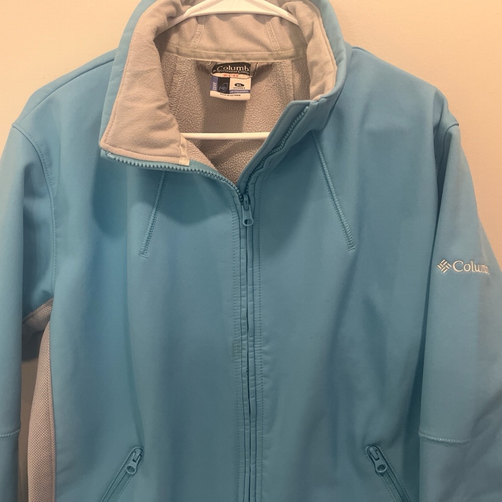 Columbia Light Blue Softshell Jacket
